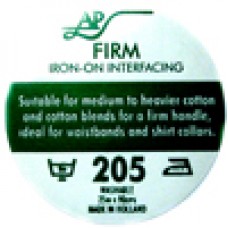 AP205 - Firm Iron On Interfacing 90cm 25m roll White